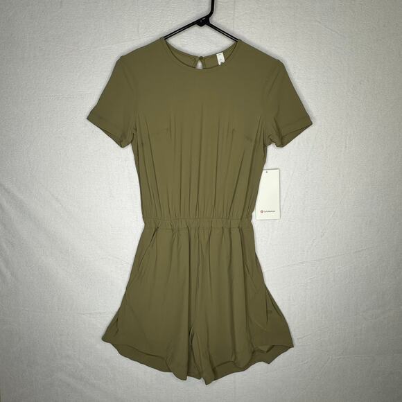 lululemon athletica Pants - lululemon Lightweight High-Neck Romper Green NWT Sz 4